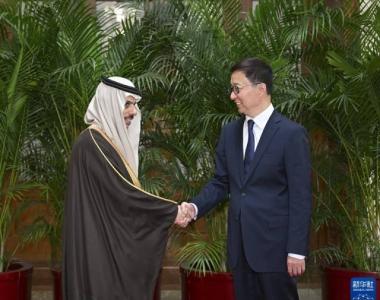 韩正集体会见阿拉伯、伊斯兰国家外长联合代表团